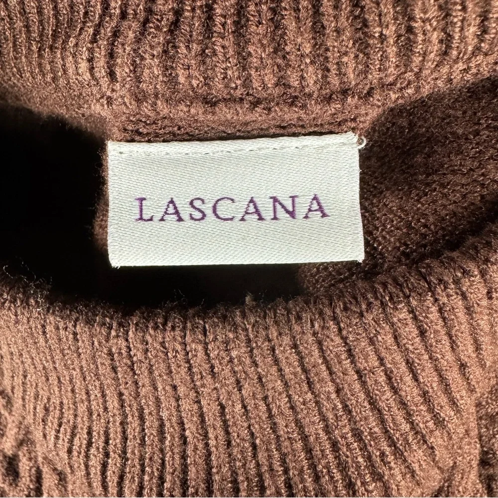 Lascana Womens Cable Knit Sweater Dress Brown